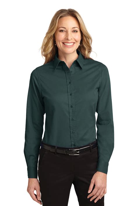 Womens Green Long Sleeve Shirts (23) 